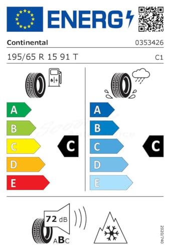 CONTINENTAL – ContiWinterContact TS 850 – 195/65 R15 91T TL – Winterreifen (PKW) – C/C/72
