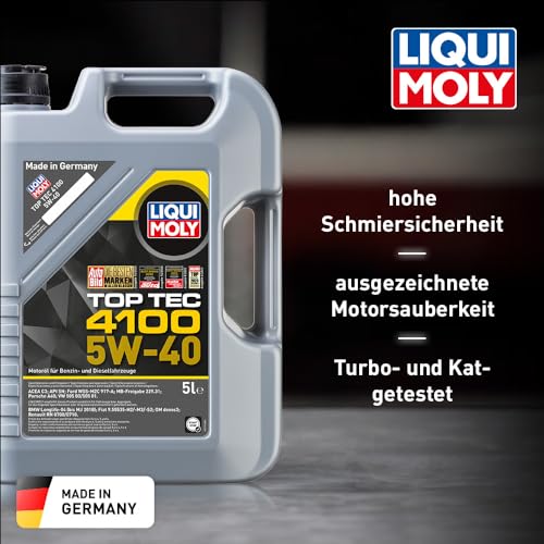 Liqui Moly 3701 Top Tec 4100 Motoröl, 5W-40, 5 Liter
