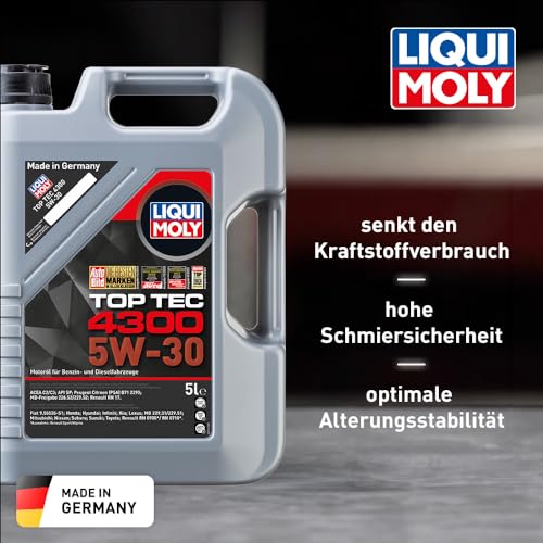 Liqui Moly 3741 Top Tec 4300 Motoröl 5 W-30 5 Liter