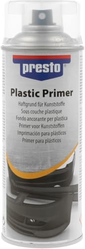 presto Plastic Primer 400 ml – Sprühlack als Haftgrund für Kunststoffe | Transparent, schnelltrocknend – für Autoteile, Gartenmöbel & andere Hartkunststoffe, innen und außen, schnelltrocknend